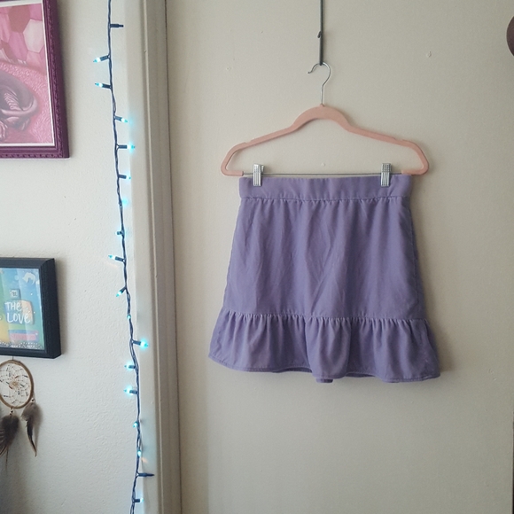 🌙J.CREW Peplum Velvet Lavender Skirt. - Picture 2 of 11